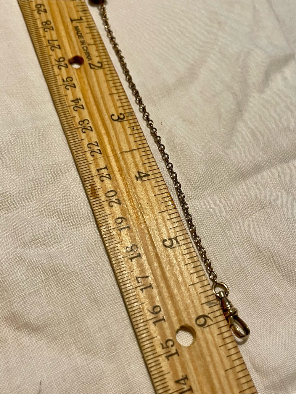 Edwardian Antique Gold Filled Watch Chain Pocket Fob 6-inch - Picture 4 of 4